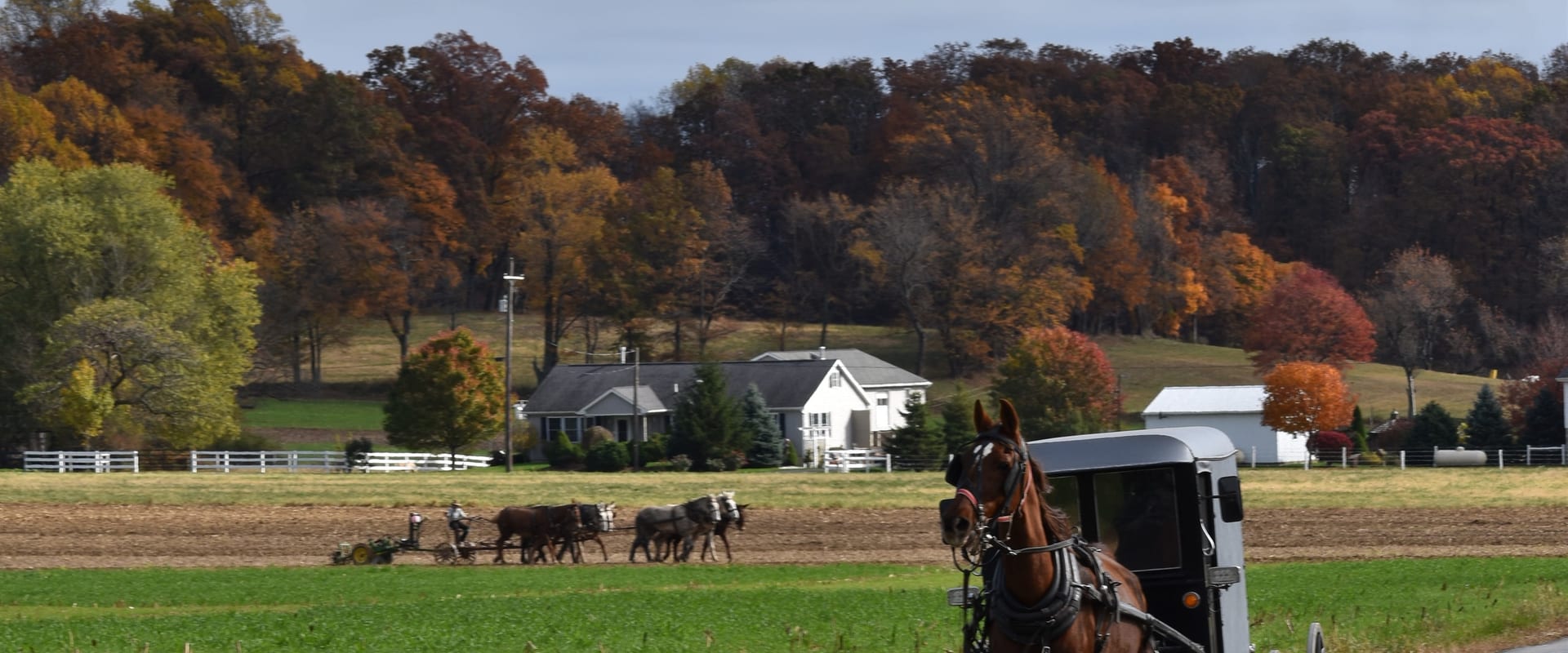 Dramatic Pennsylvania countryside at sunset